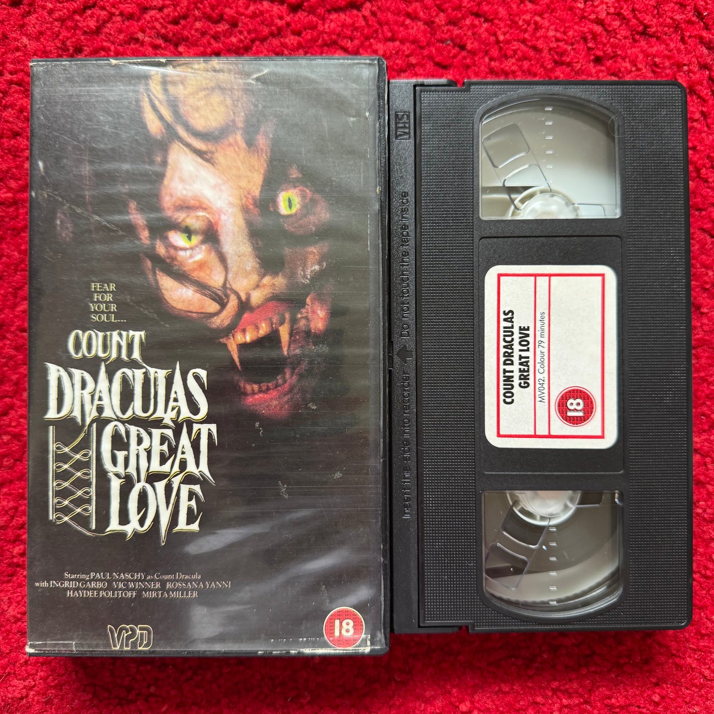 Count Dracula’s Great Love VHS Video (1973) VPD