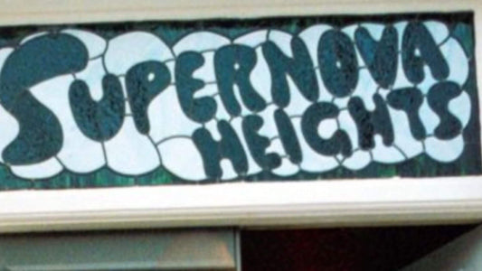 Supernova Heights Front Door Sign - The Story of Supernova Heights: The Famous House