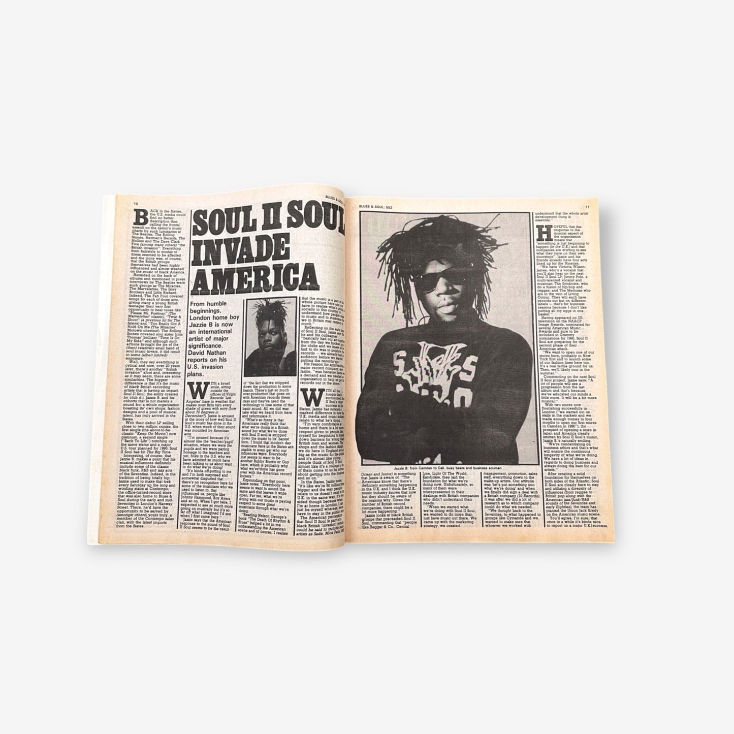1990 Jazzie B - Blues & Soul Magazine Issue 552
