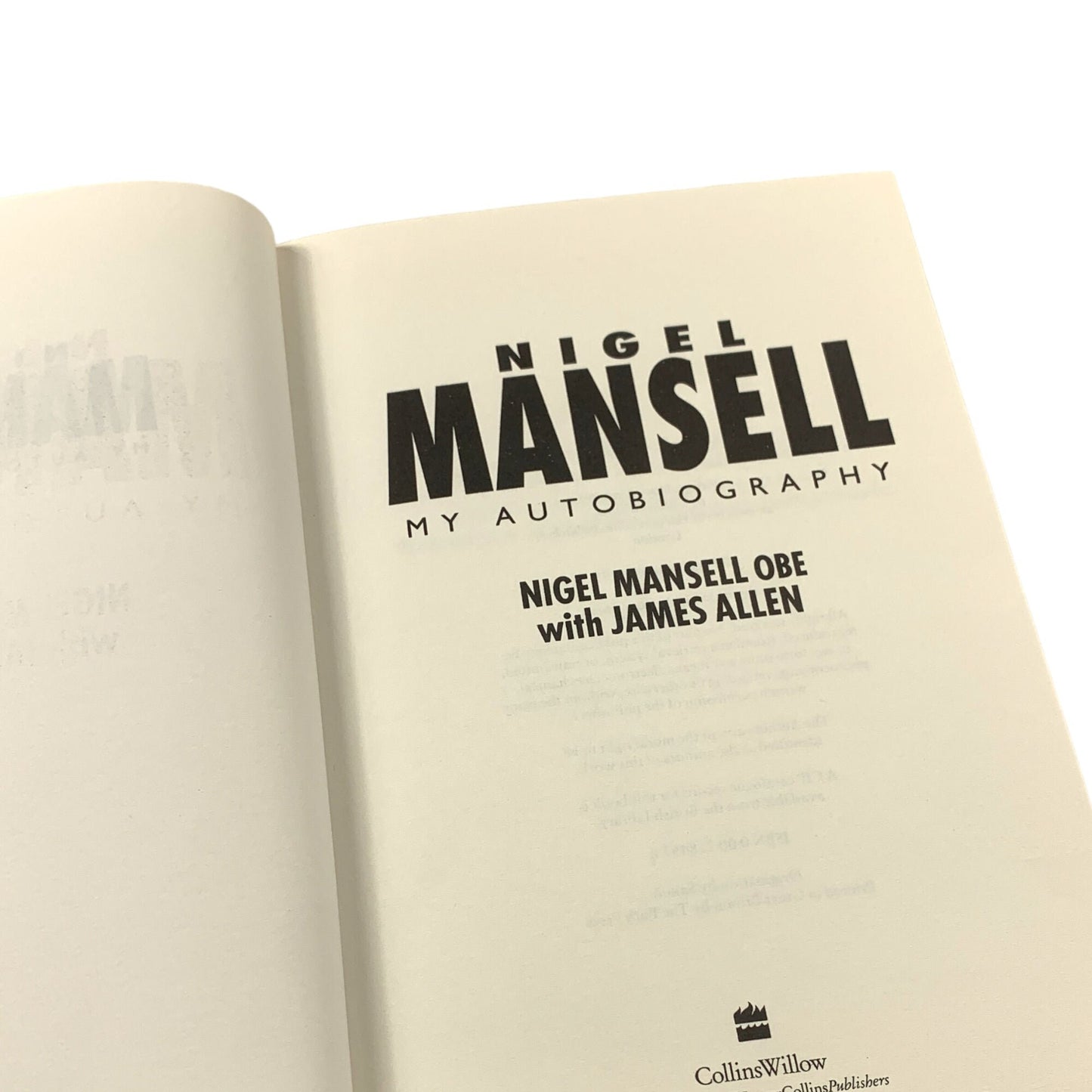 Nigel Mansel - My Autobiography (The People&#39;s Champion) 1995 Hardcover Book