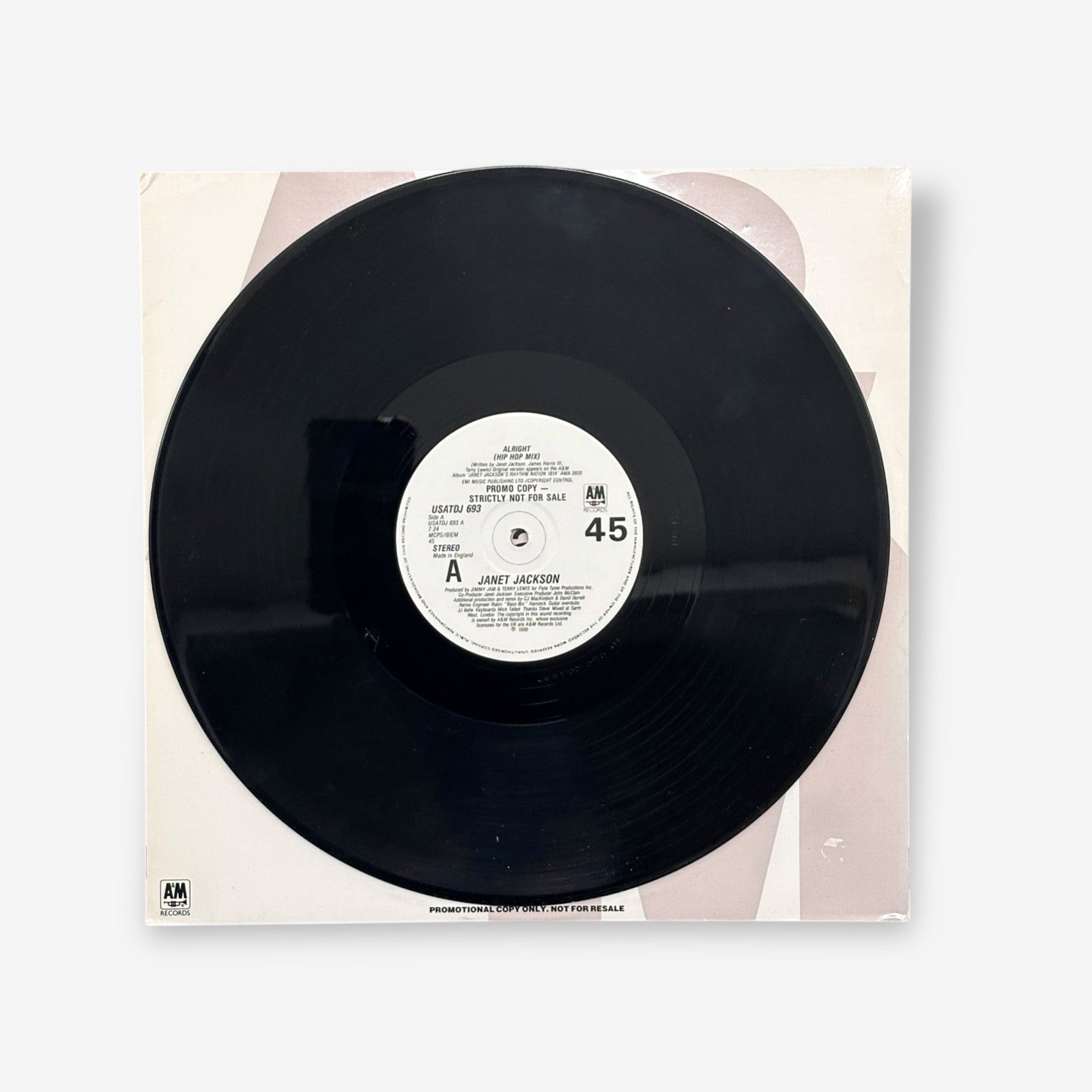 Janet Jackson - Alright (Promo) Vinyl Record 1990