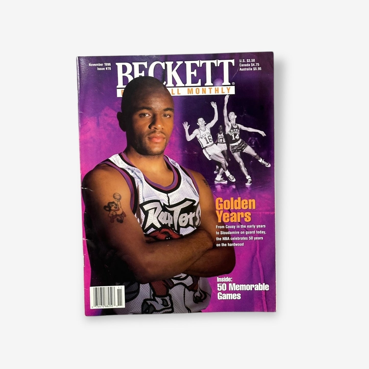 1996 Damon Stoudamire - Golden years - Beckett Basketball Month #76