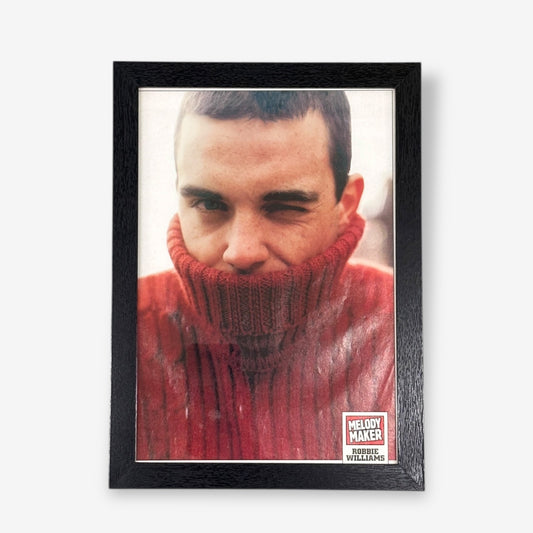 Framed Melody Maker A4 Magazine Poster - Robbie Williams 2000
