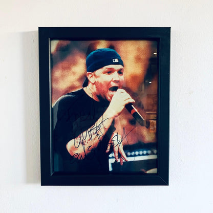Rare Framed Signed Fred Durst Limp Bizkit Photograph Unique Memorabilia Gift 23 x 28.5cm