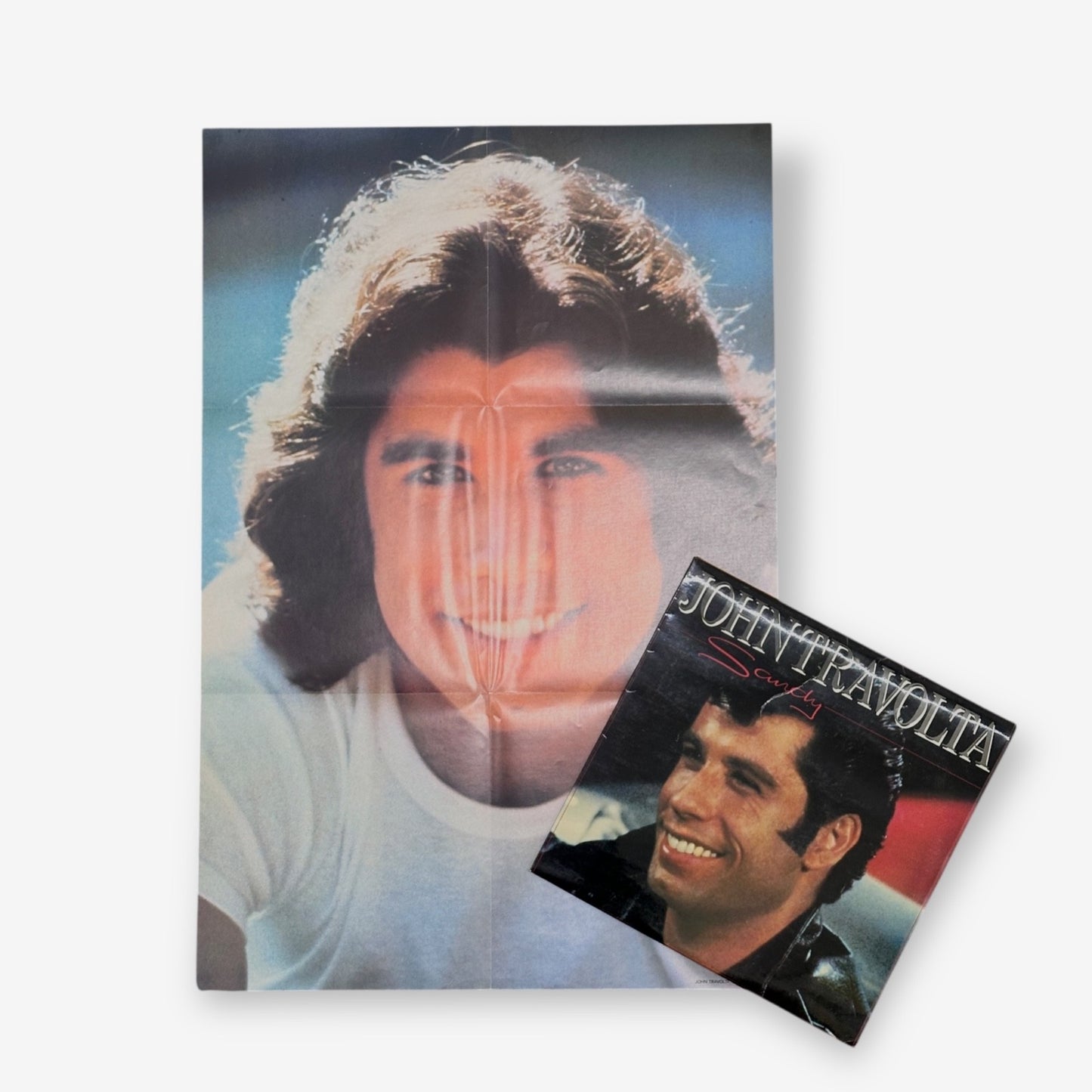 John Travolta - Sandy Vinyl Record With Poster 1978