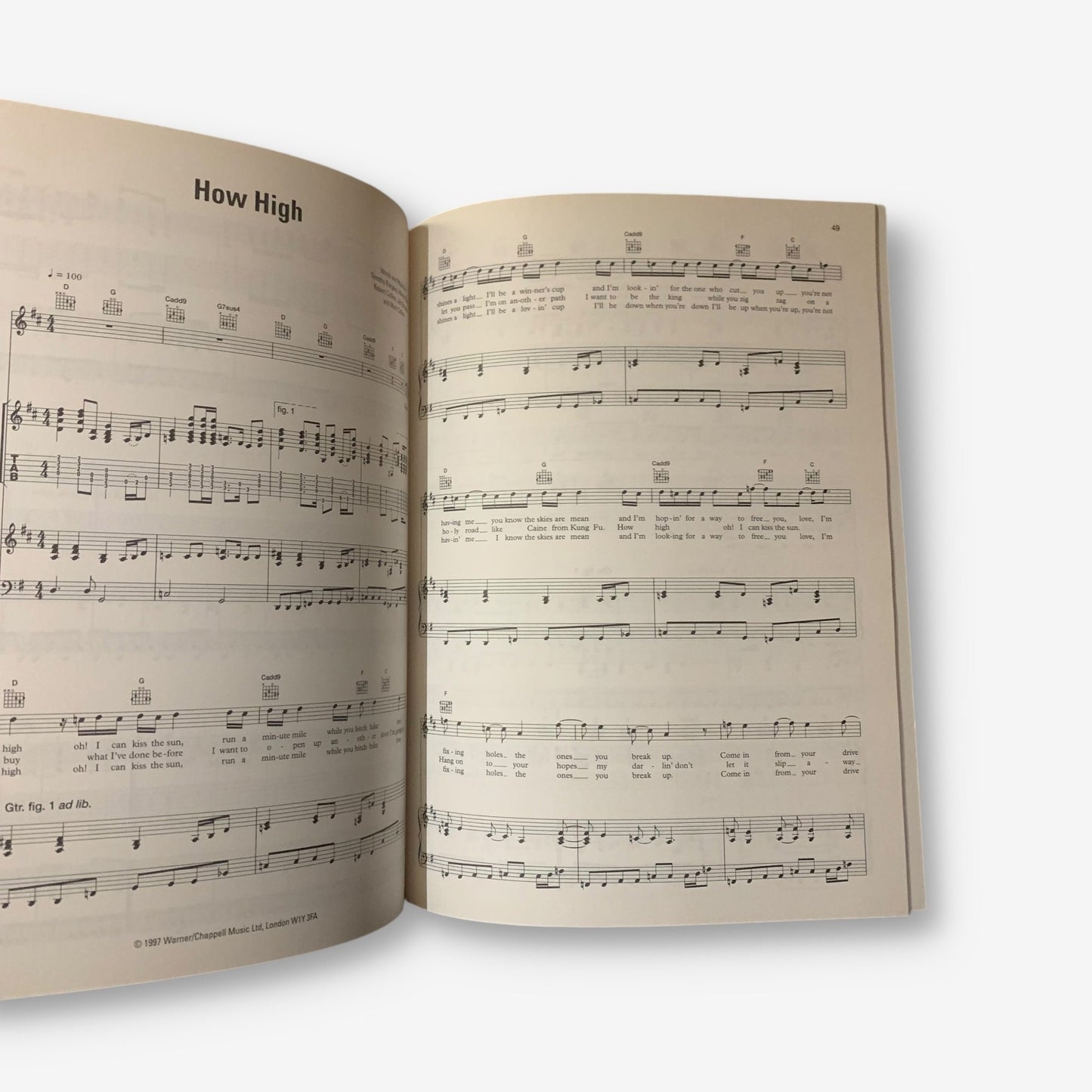 The Charlatans Tellin&#39; Stories Music Sheet Book - 1997 Paperback Book