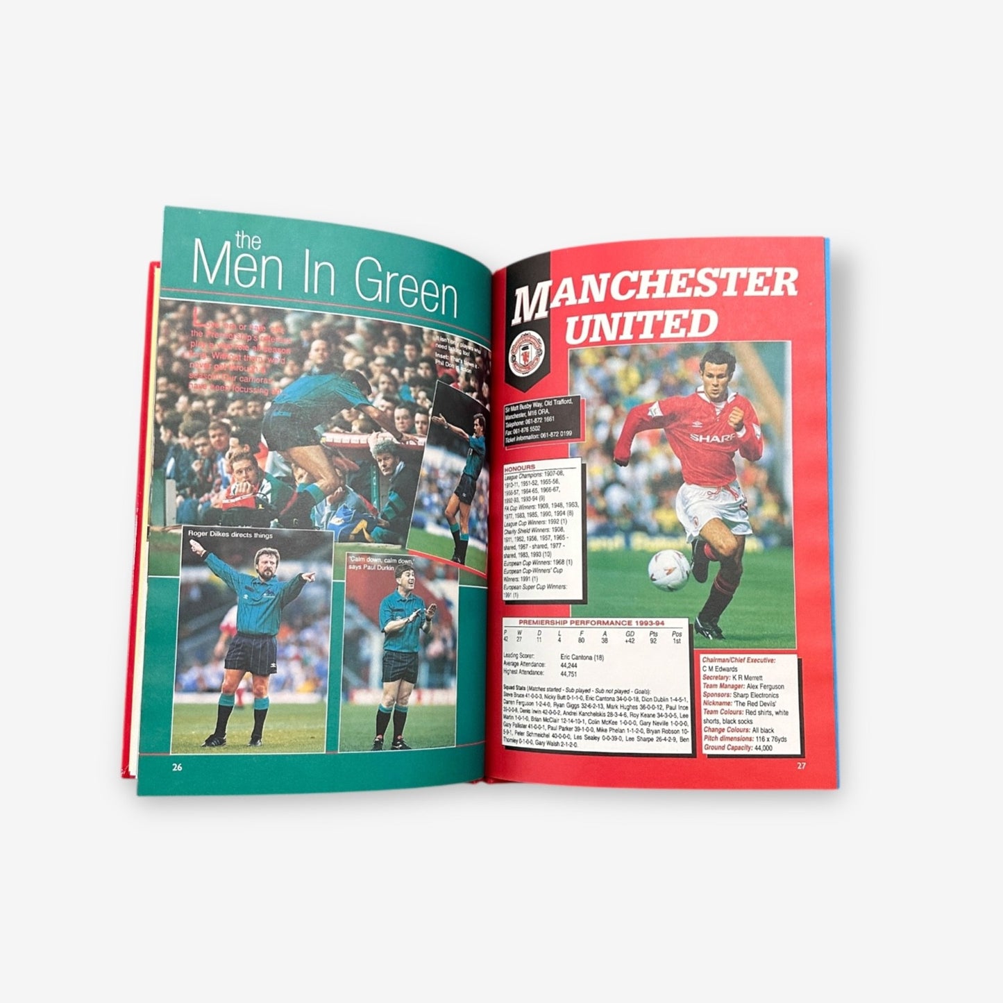 The Official F.A Premier League Annual Hardback Book (Tony Lynch) 1994