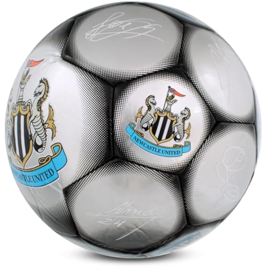 Hy-Pro Officially Licensed Classic Signature Football - Metallic, Size 5, Training, Match, Merchandise, Collectible For Kids and Adults