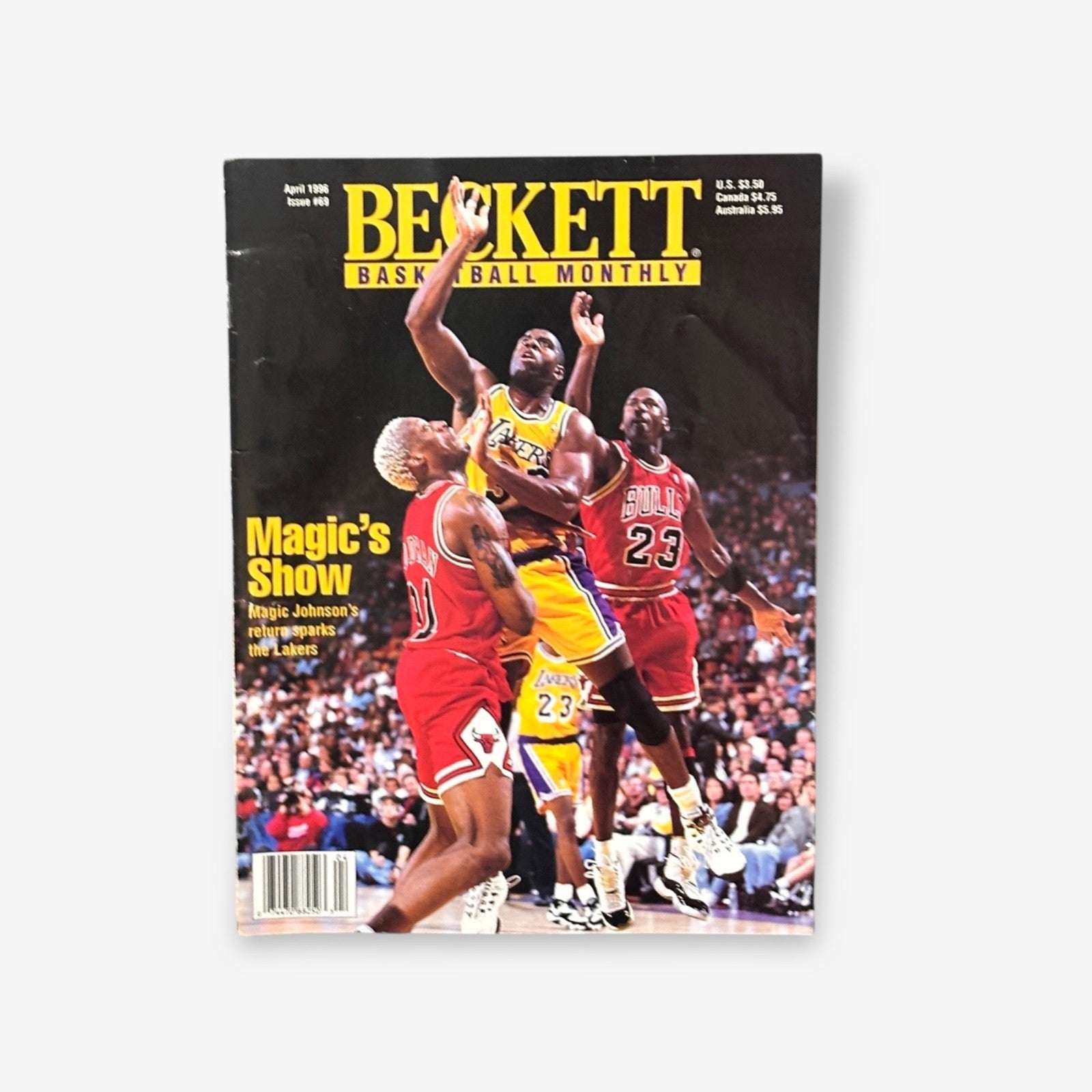 1996 Magic Johnson - Magic's Show - Beckett Basketball Monthly #69