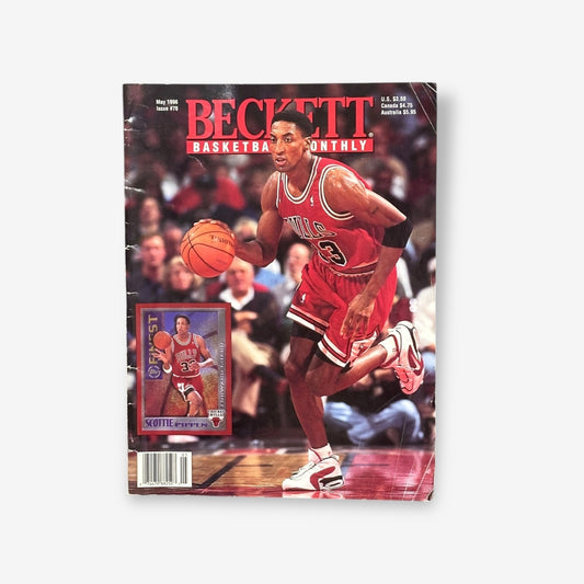 1996 Scottie Pippen - Chicago Bulls - Beckett Basketball Monthly #70