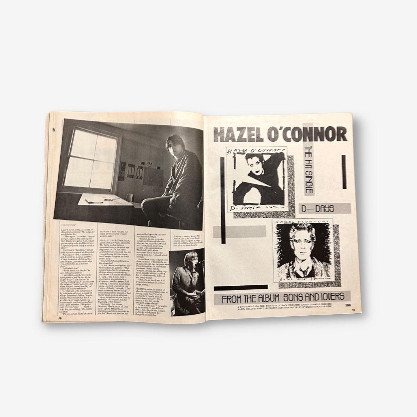 1981 Hazel O&#39;Connor - Smash Hits Magazine