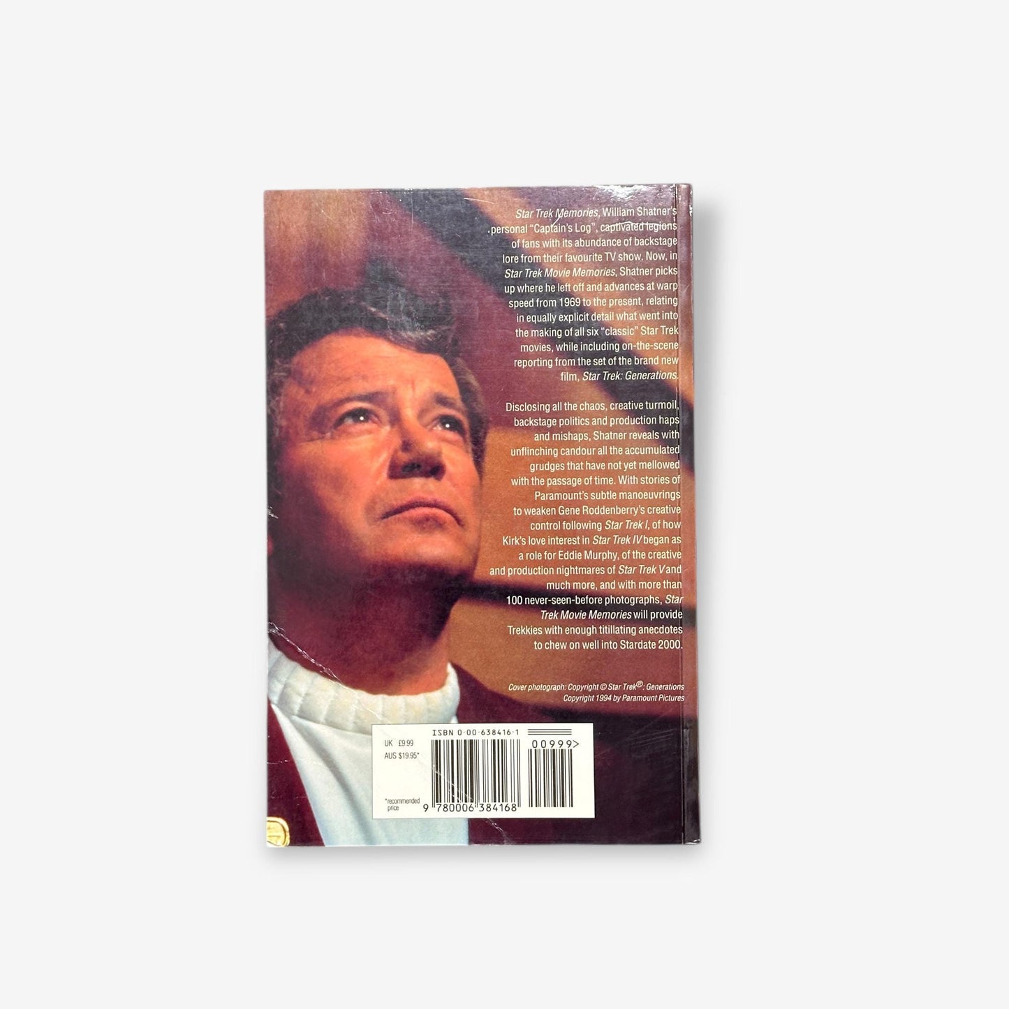 William Shatner - Star Trek Movie Memories: The Inside Story Of The Classic Movies - Paperback Book
