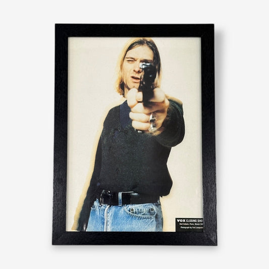 Framed Vox A4 Magazine Poster - Kurt Cobain 1995