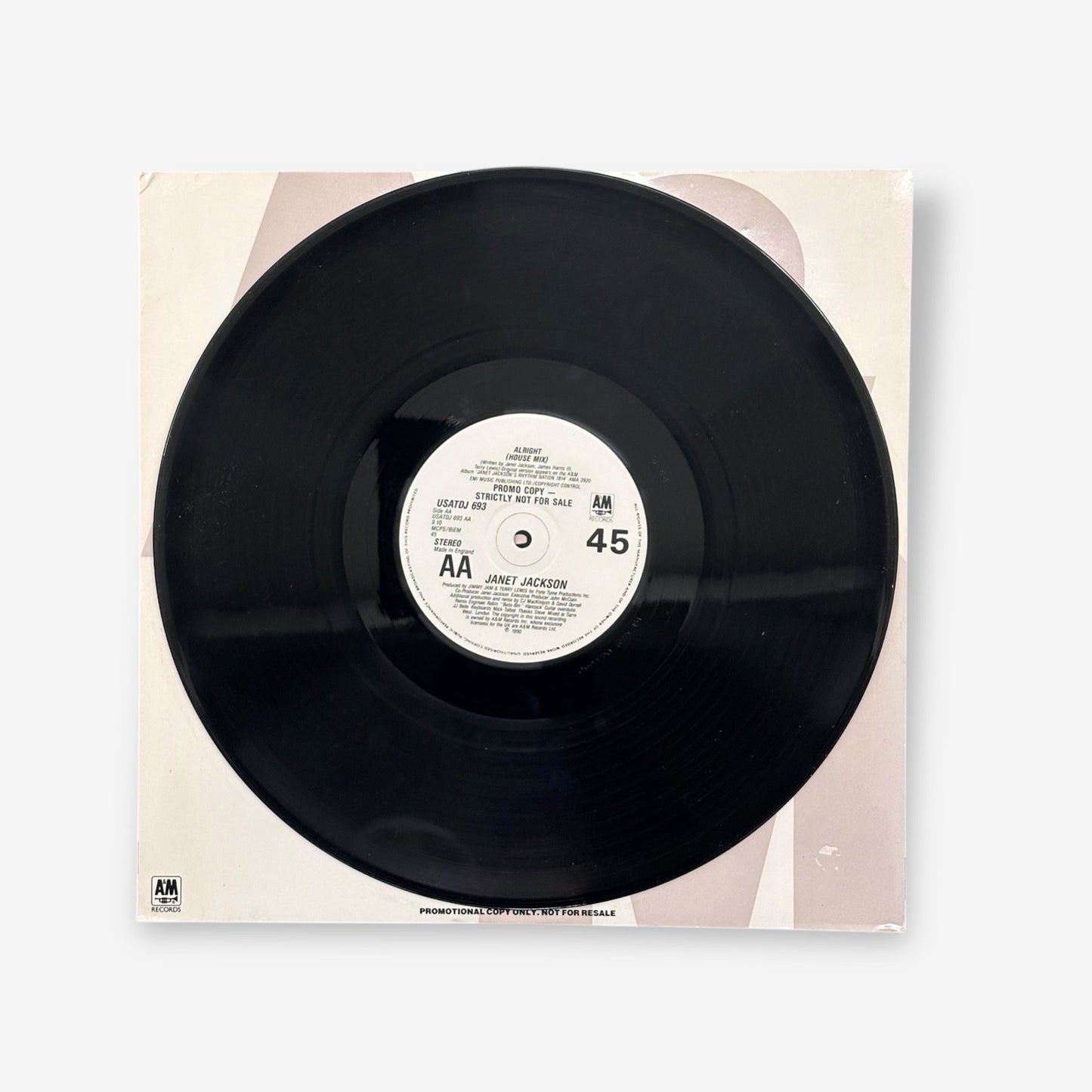Janet Jackson - Alright (Promo) Vinyl Record 1990
