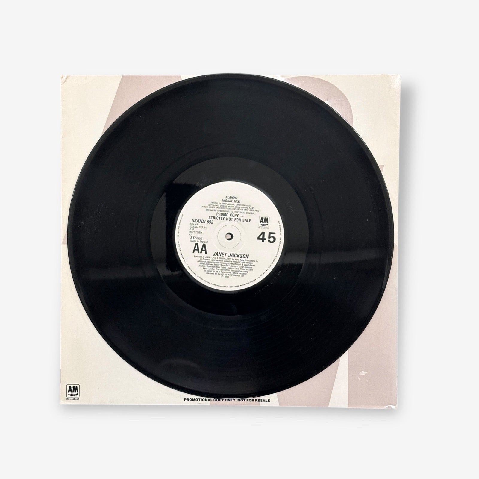 Janet Jackson - Alright (Promo) Vinyl Record 1990