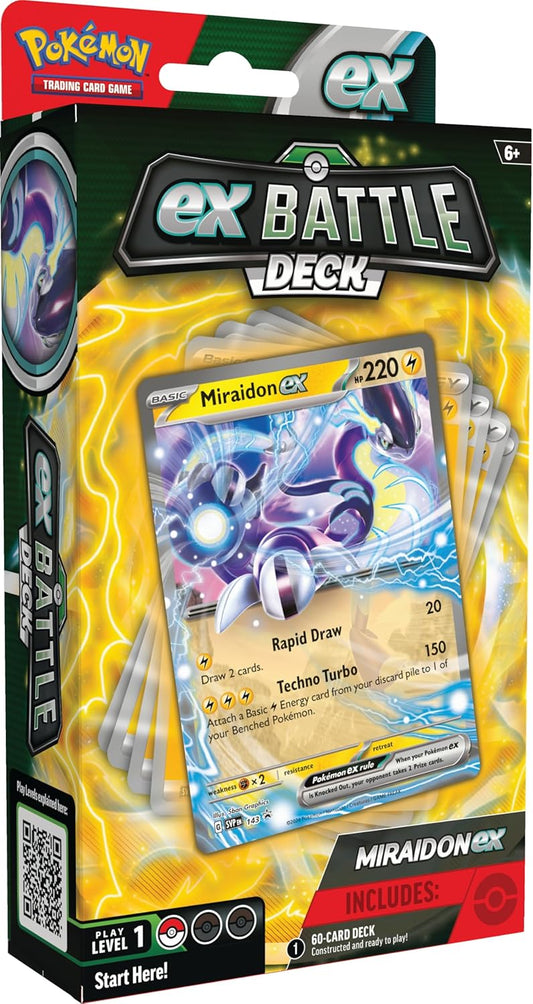 Pokémon TCG: Miraidon ex Battle Deck (Ready-to-Play 60-Card Deck) new but open/damaged box