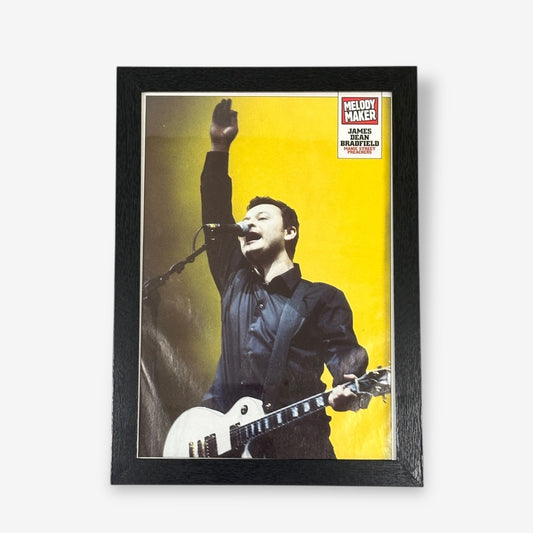 Framed Melody Maker A4 Magazine Poster - James Dean Bradfield 2000