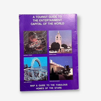 Hollywood - Map & Guide To The Fabulous Homes Of The Stars 1987 Paperback Guide Book
