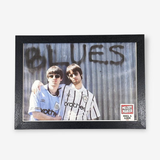 Framed Melody Maker A4 Magazine Poster - Noel & Liam Gallagher 2000