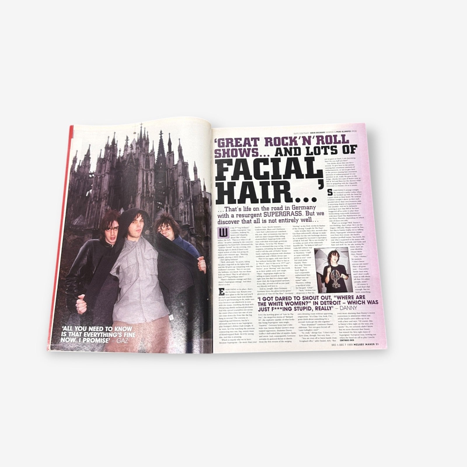 2000 Supergrass - On The Road With The Comeback Kids - Melody Maker Magazine