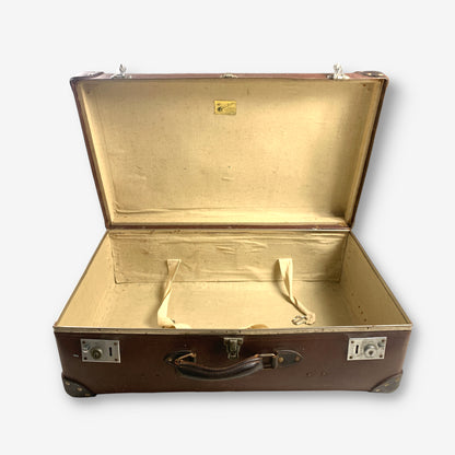 Vintage Globe-Trotter Band & Music Sticker Suitcase