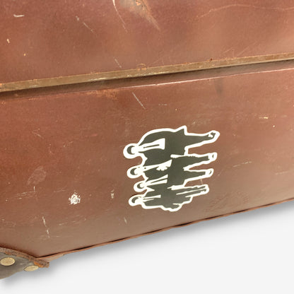 Vintage Globe-Trotter Band & Music Sticker Suitcase