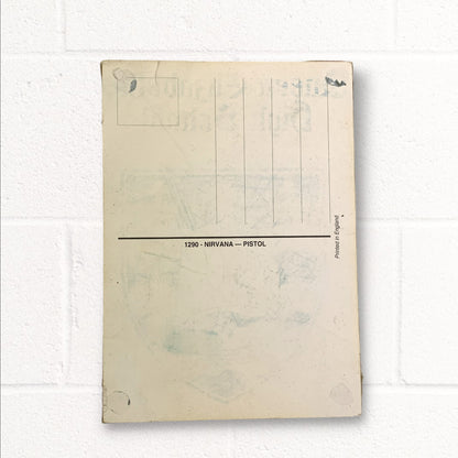 RARE Original 90's Kurt Cobain Pistol Gun Postcard A6