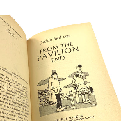 Dickie Bird - 'From The Pavilion End' - 1988 Hardcover Book by Brian Johnston