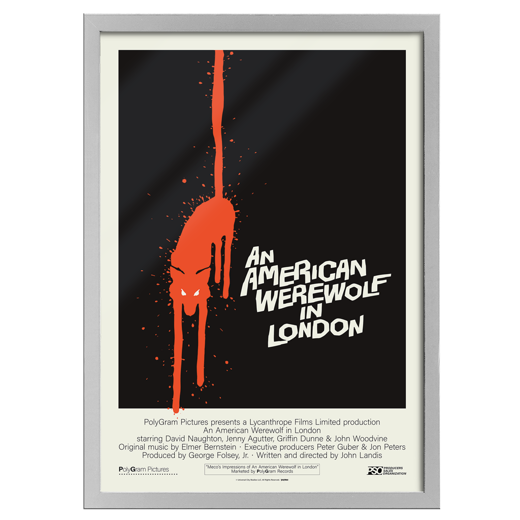 An American Werewolf In London Framed Editions Poster - White