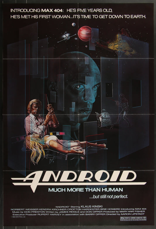 Android (1982) Original US One Sheet Movie Poster 27x39