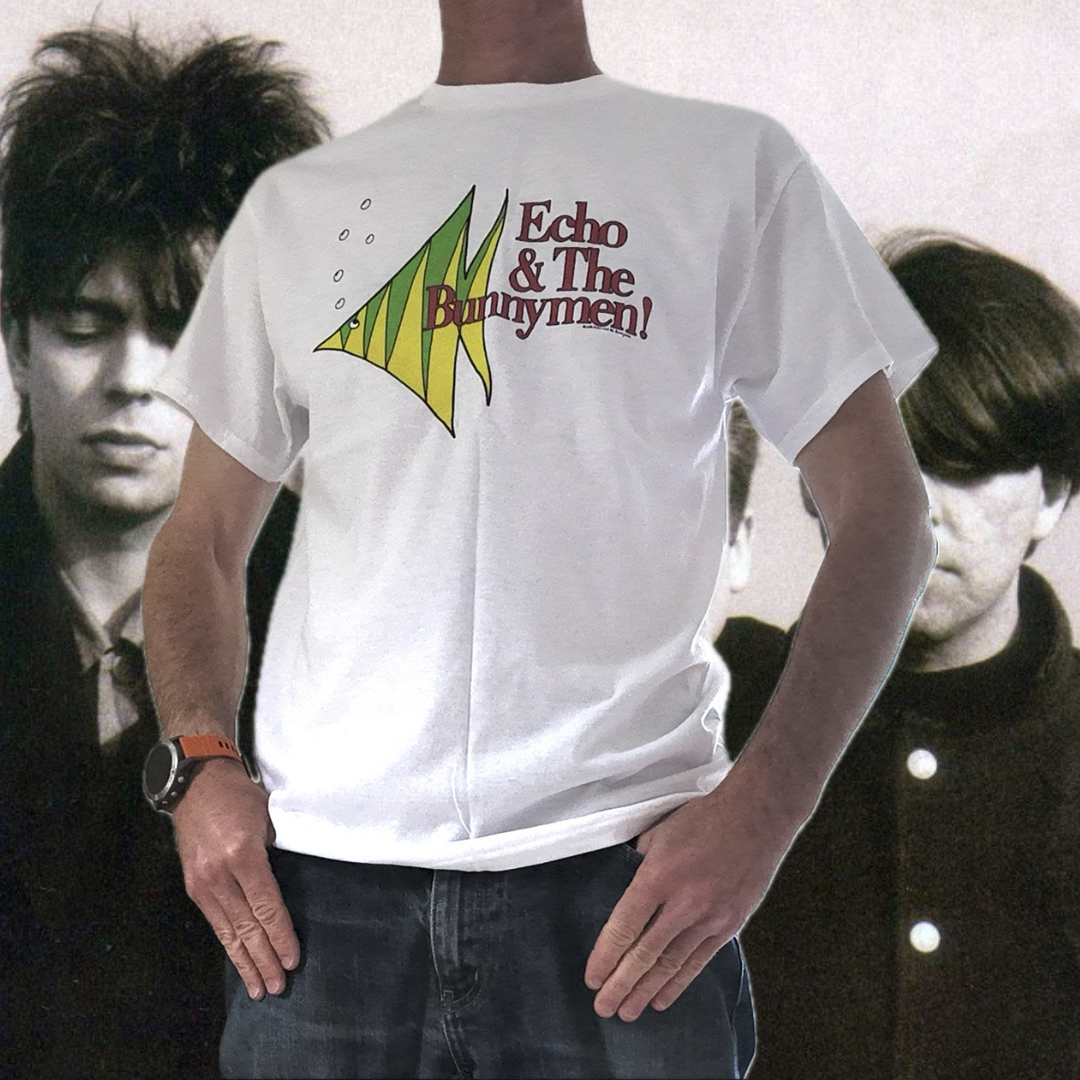 Official Echo & The Bunnymen Vintage Fish T.Shirt.