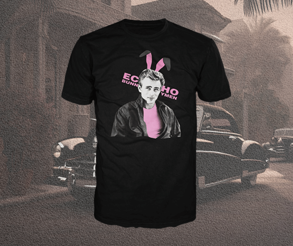 Official Echo & The Bunnymen 'James Dean' Bunny Ears T-Shirt