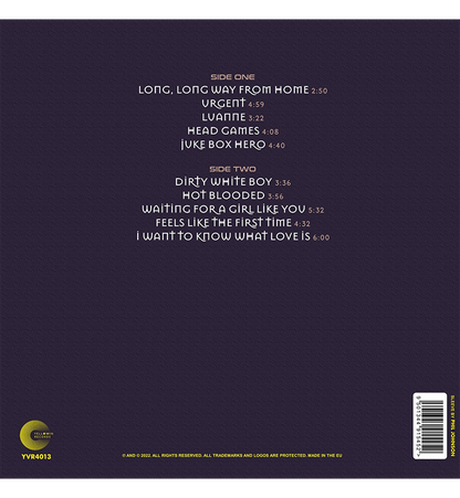 Foreigner – A Long, Long Way from Home (Special Edition 12-Inch Album on Yellow Vinyl)