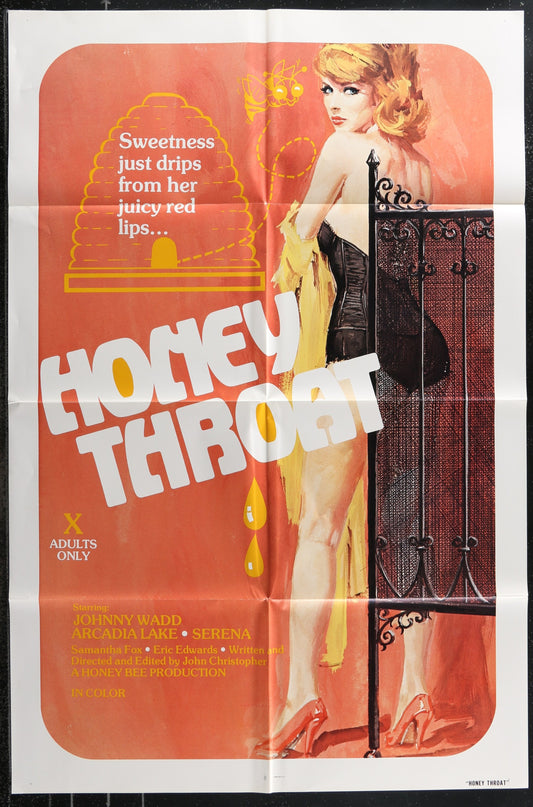 Honey Throat (1980) Original US One Sheet Movie Poster 27 x 41