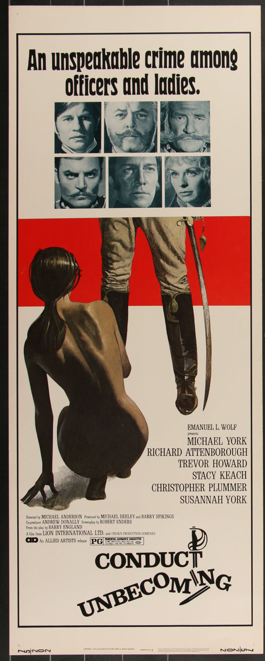 Conduct Unbecoming (1975) Original US Insert Movie Poster