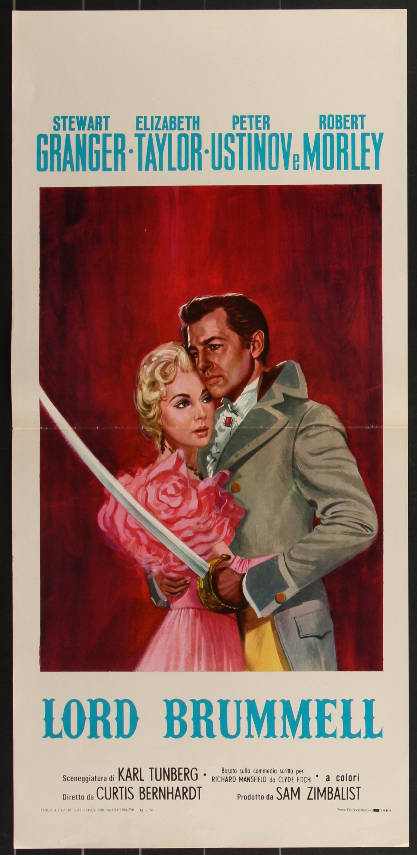 Lord Brummell (1972 RR) Original Italian Locandina Movie Poster