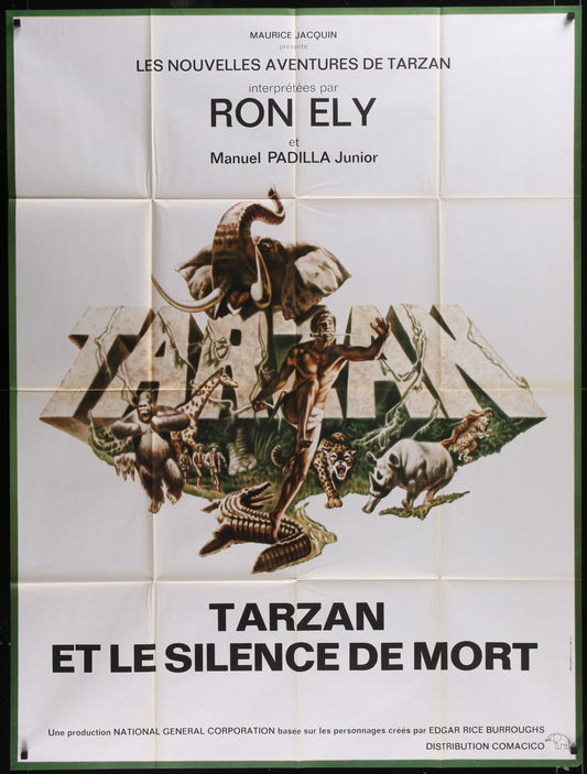 Tarzan's Deadly Silence (1976) Original French One Panel Movie Poster