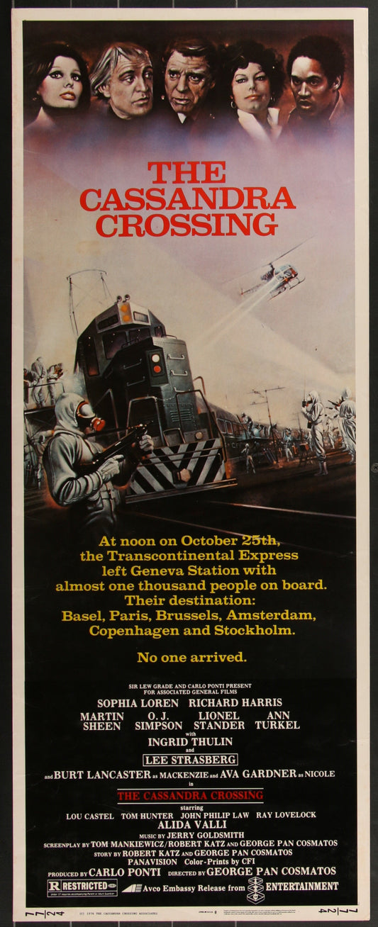 The Cassandra Crossing (1977) Original US insert Movie Poster