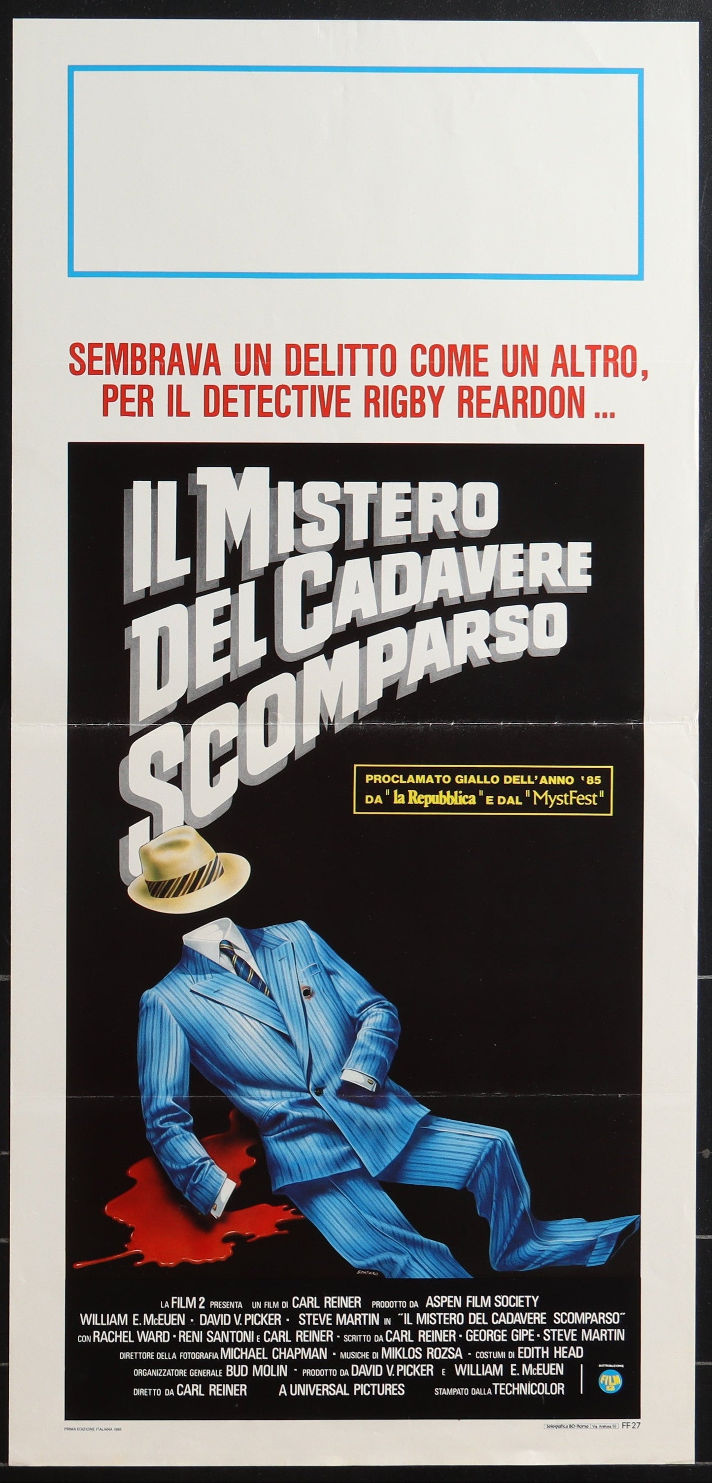 Dead Men Don't Wear Plaid (1982) Original Italian Locandina Movie Poster