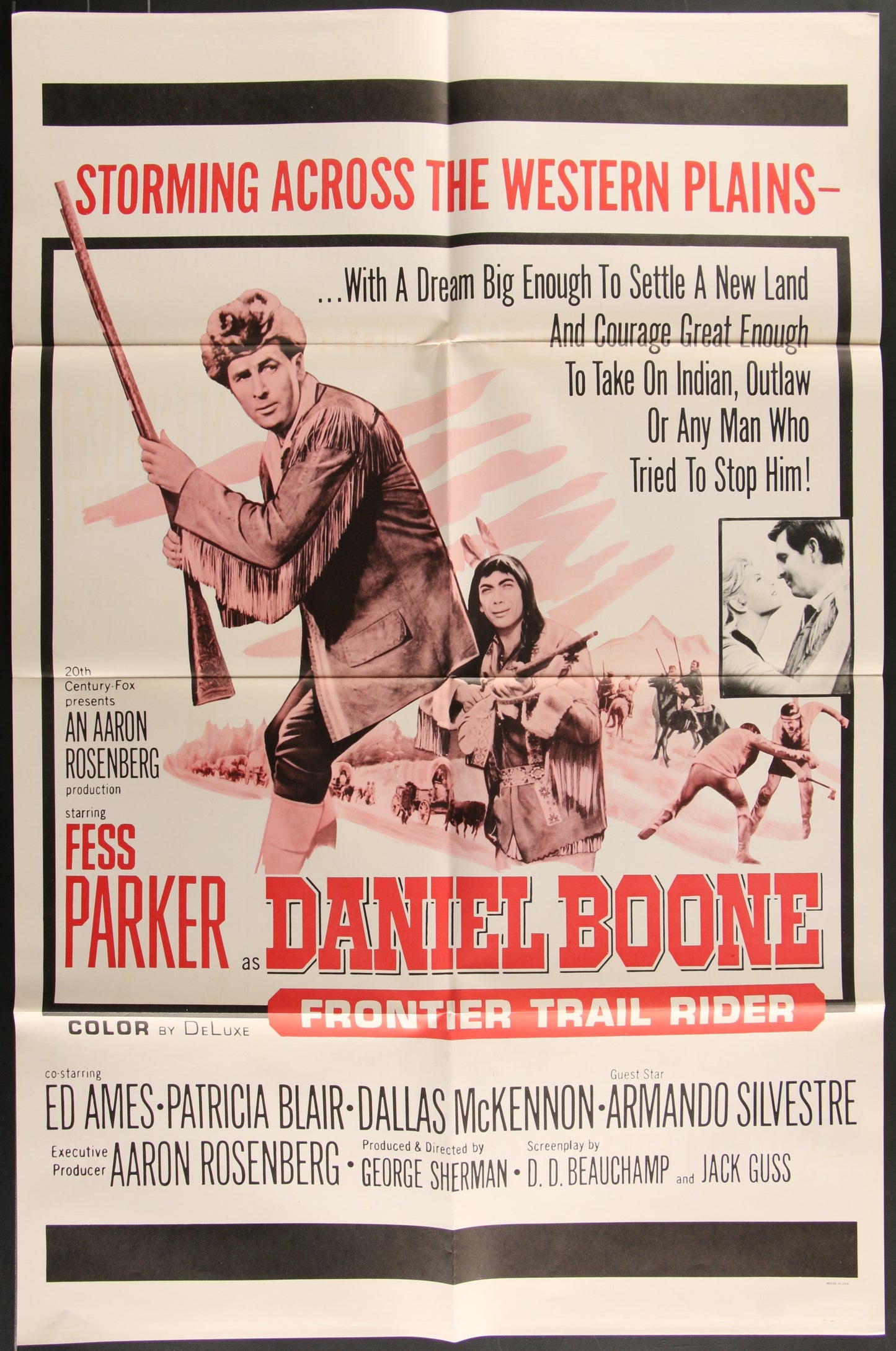Daniel Boone Frontier Trail Rider (1966) Original US One Sheet Movie Poster