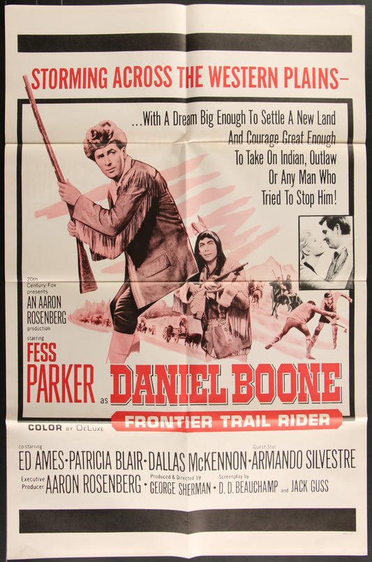 Daniel Boone Frontier Trail Rider (1966) Original US One Sheet Movie Poster