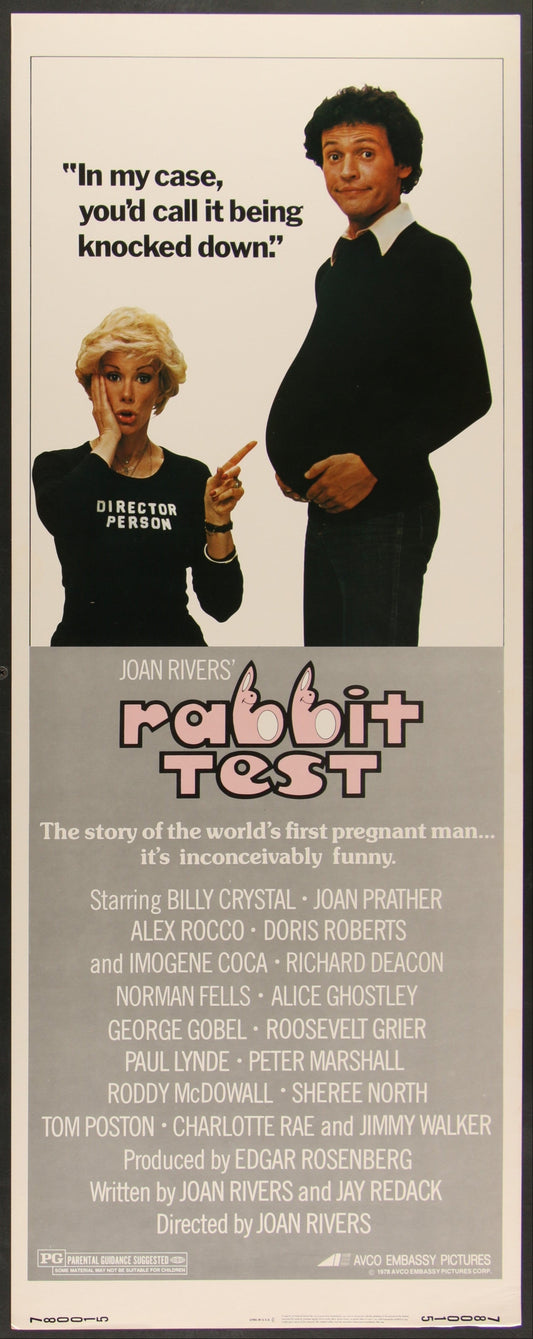Rabbit Test (1978) Original US Insert Movie Poster