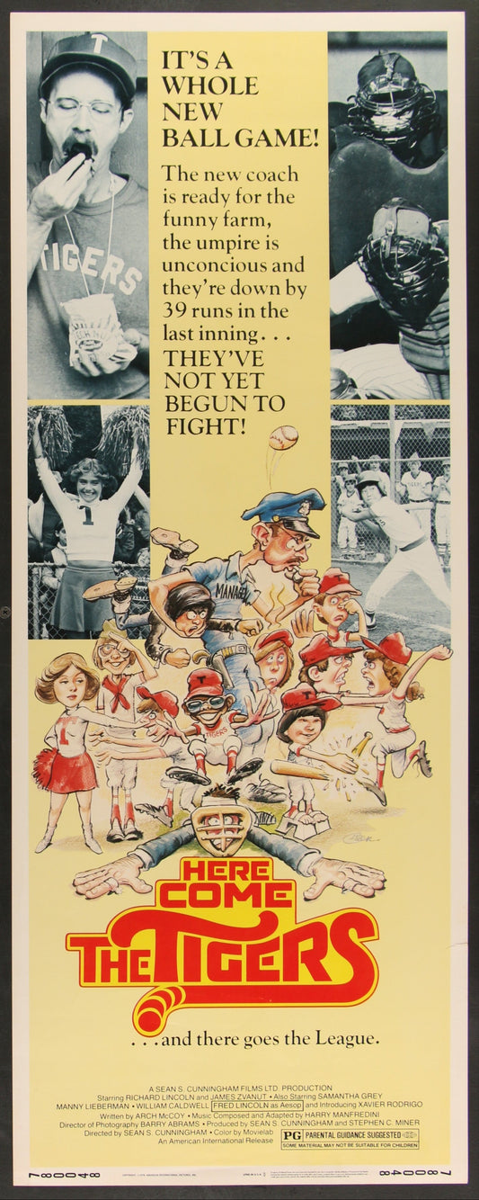 Here Come The Tigers (1978) Original US Insert Movie Poster