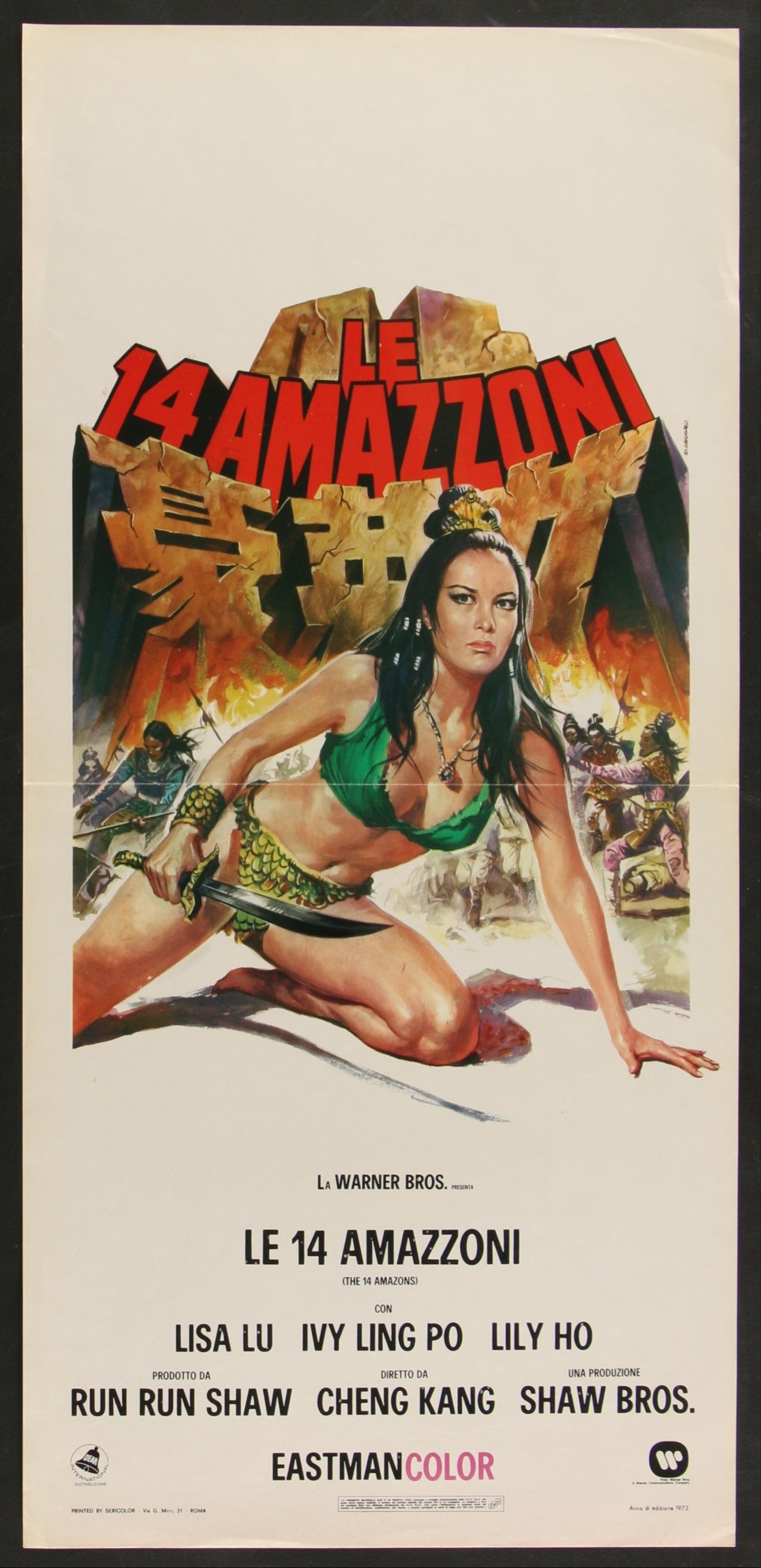The 14 Amazons (1972) Original Italian Locandina Movie Poster