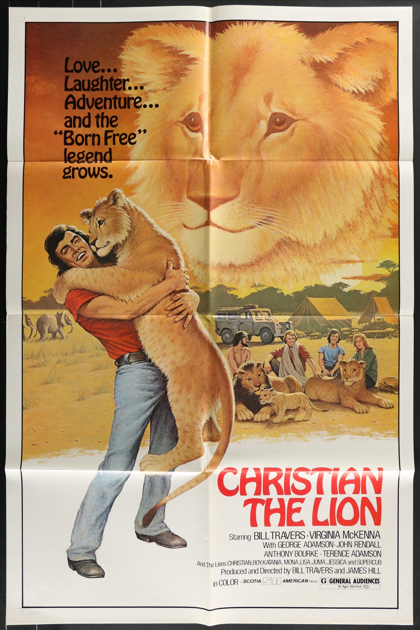 Christian The Lion (1977) Original US One Sheet Movie Poster
