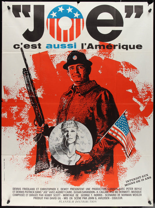 Joe (1971) Original French Grande Movie Poster