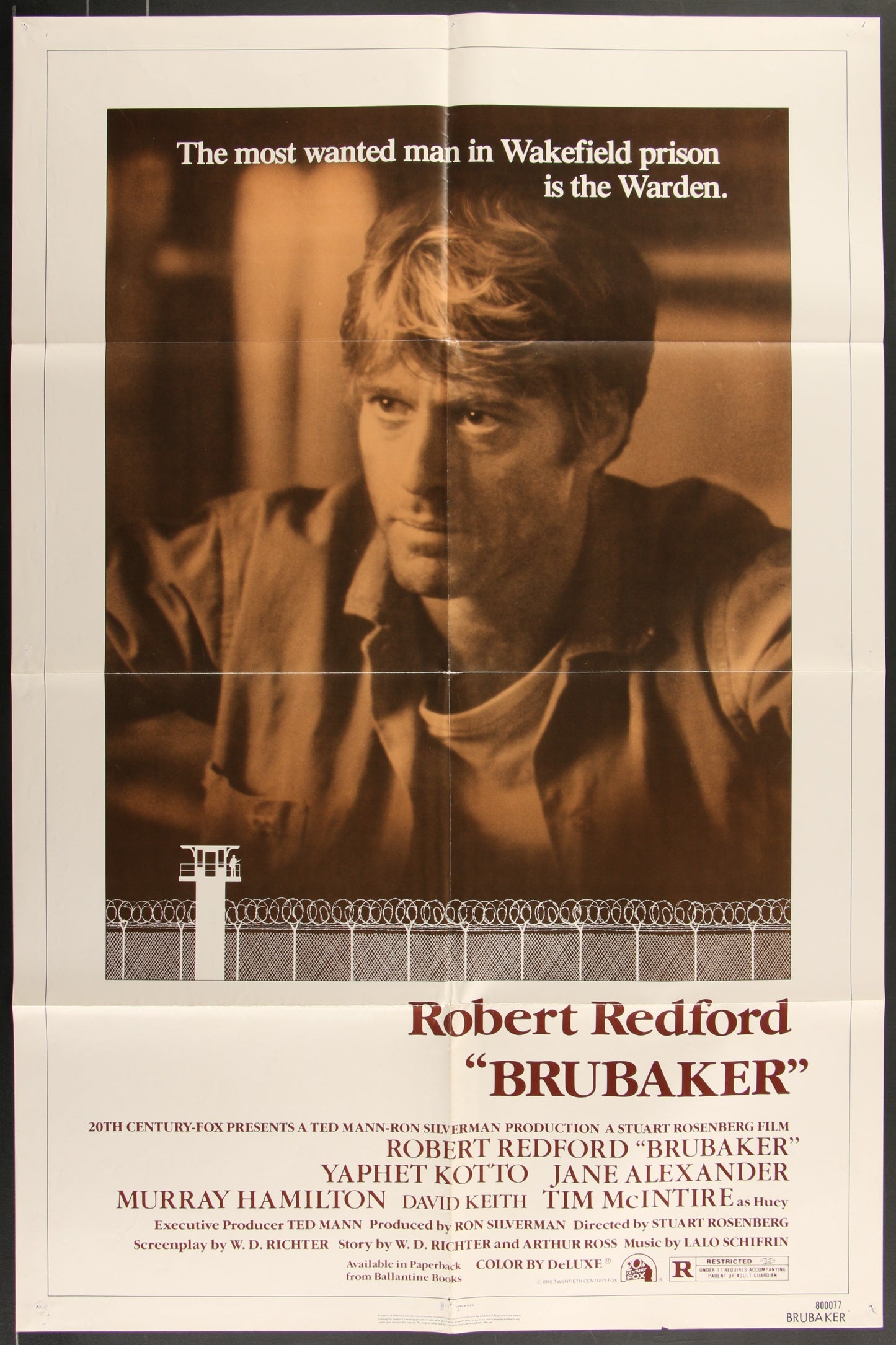 Brubaker (1980) Original US One Sheet Cinema Poster