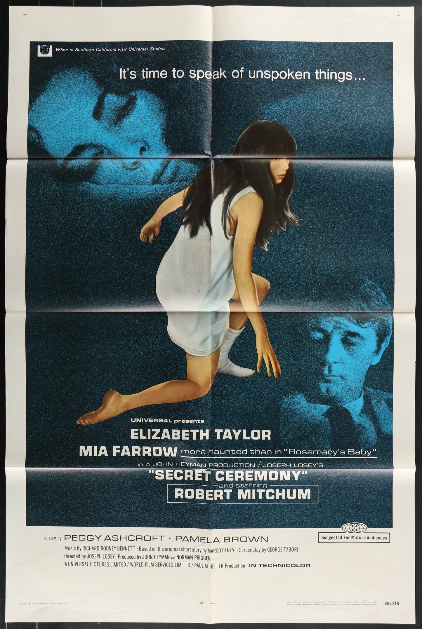 Secret Ceremony (1968) Original US One Sheet Movie Poster