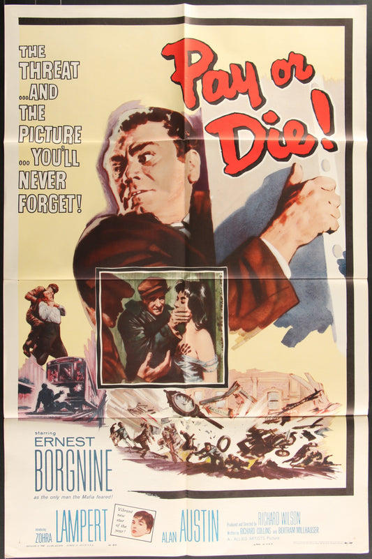 Pay Or Die (1960) Original US One Sheet Movie Poster
