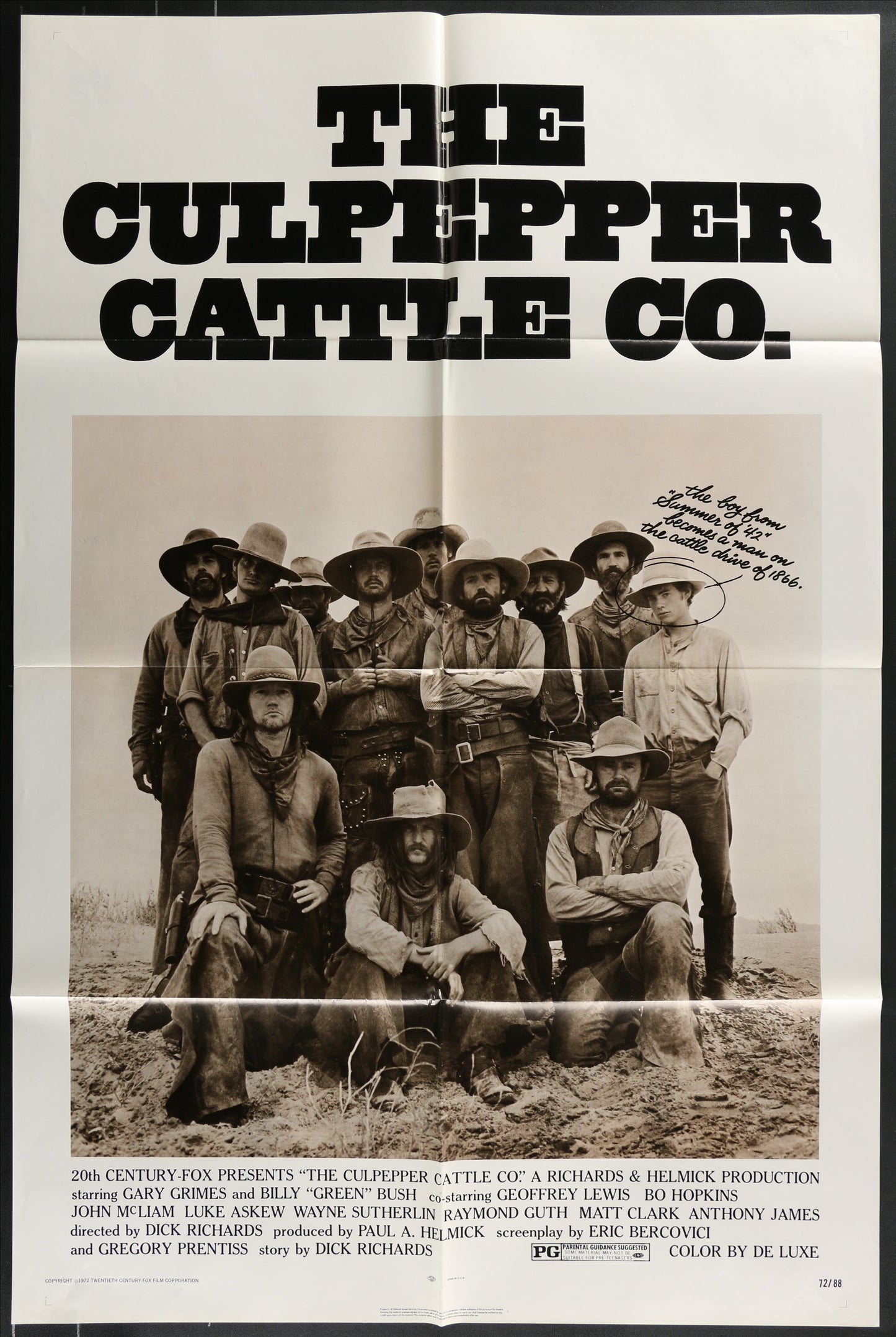 The Culpepper Cattle Co. (1972) Original US One Sheet Movie Poster